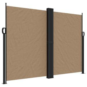 vidaXL Retractable Side Awning Taupe 180x600 cm