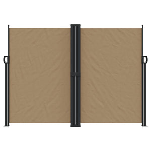 vidaXL Retractable Side Awning Taupe 180x600 cm