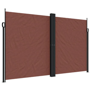 vidaXL Retractable Side Awning Brown 200x600 cm