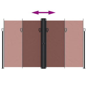 vidaXL Retractable Side Awning Brown 200x600 cm