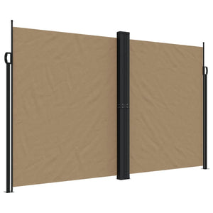 vidaXL Retractable Side Awning Taupe 200x600 cm