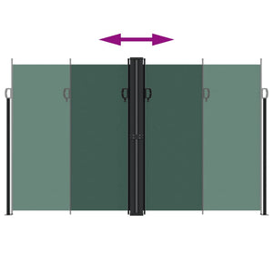 vidaXL Retractable Side Awning Dark Green 200x600 cm