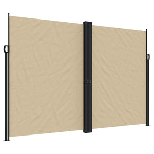 vidaXL Retractable Side Awning Beige 220x600 cm