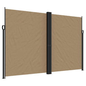 vidaXL Retractable Side Awning Taupe 220x600 cm