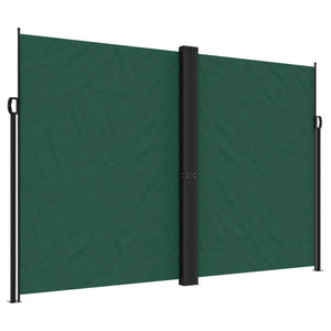 vidaXL Retractable Side Awning Dark Green 220x600 cm