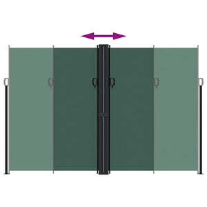 vidaXL Retractable Side Awning Dark Green 220x600 cm