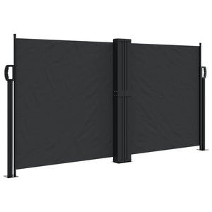 vidaXL Retractable Side Awning Black 120x1000 cm