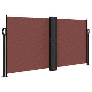 vidaXL Retractable Side Awning Brown 120x1000 cm