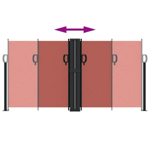 vidaXL Retractable Side Awning Terracotta 120x1000 cm