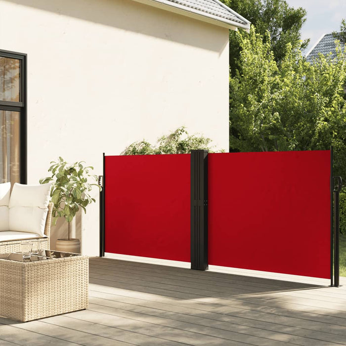 vidaXL Retractable Side Awning Red 140x1000 cm