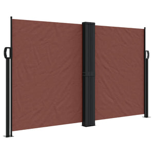 vidaXL Retractable Side Awning Brown 140x1000 cm