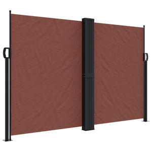 vidaXL Retractable Side Awning Brown 160x1000 cm