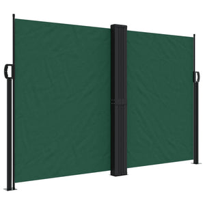 vidaXL Retractable Side Awning Dark Green 160x1000 cm