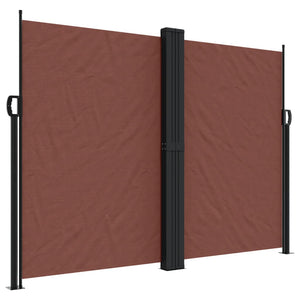 vidaXL Retractable Side Awning Brown 180x1000 cm