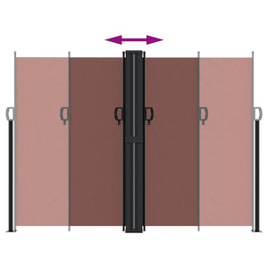 vidaXL Retractable Side Awning Brown 180x1000 cm