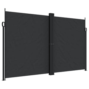 vidaXL Retractable Side Awning Black 200x1000 cm