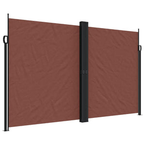 vidaXL Retractable Side Awning Brown 200x1000 cm