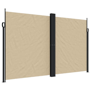 vidaXL Retractable Side Awning Beige 200x1000 cm