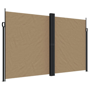 vidaXL Retractable Side Awning Taupe 200x1000 cm