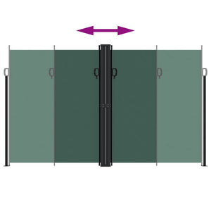 vidaXL Retractable Side Awning Dark Green 200x1000 cm