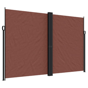 vidaXL Retractable Side Awning Brown 220x1000 cm