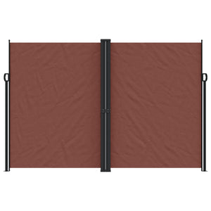 vidaXL Retractable Side Awning Brown 220x1000 cm