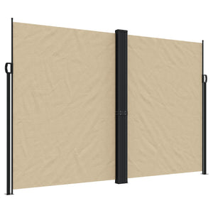 vidaXL Retractable Side Awning Beige 220x1000 cm