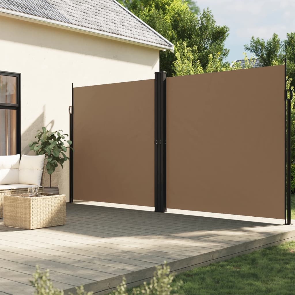 vidaXL Retractable Side Awning Taupe 220x1000 cm