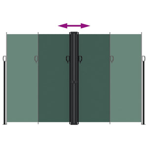 vidaXL Retractable Side Awning Dark Green 220x1000 cm