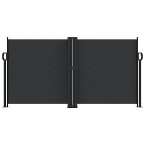 vidaXL Retractable Side Awning Black 120x1200 cm