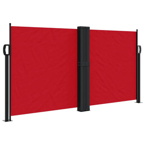 vidaXL Retractable Side Awning Red 120x1200 cm