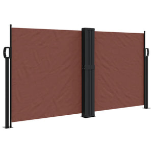 vidaXL Retractable Side Awning Brown 120x1200 cm