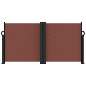 vidaXL Retractable Side Awning Brown 120x1200 cm