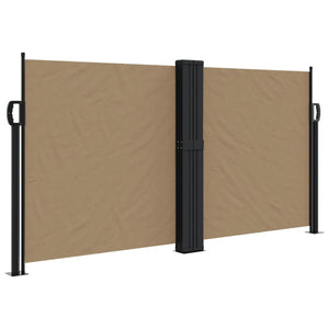 vidaXL Retractable Side Awning Taupe 120x1200 cm