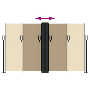 vidaXL Retractable Side Awning Beige 140x1200 cm