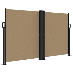 vidaXL Retractable Side Awning Taupe 140x1200 cm