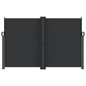 vidaXL Retractable Side Awning Black 160x1200 cm