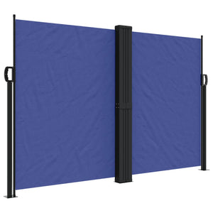 vidaXL Retractable Side Awning Blue 160x1200 cm