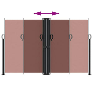 vidaXL Retractable Side Awning Brown 160x1200 cm