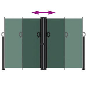 vidaXL Retractable Side Awning Dark Green 160x1200 cm