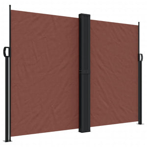 vidaXL Retractable Side Awning Brown 180x1200 cm