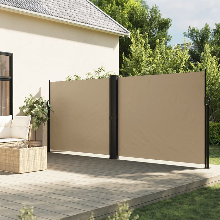 vidaXL Retractable Side Awning Beige 180x1200 cm