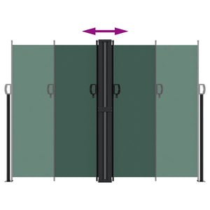 vidaXL Retractable Side Awning Dark Green 180x1200 cm