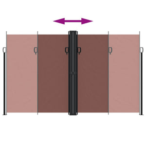 vidaXL Retractable Side Awning Brown 200x1200 cm