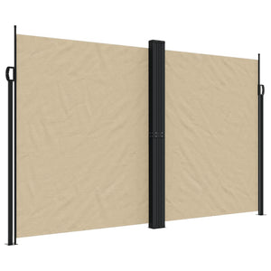 vidaXL Retractable Side Awning Beige 200x1200 cm