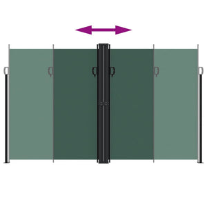 vidaXL Retractable Side Awning Dark Green 200x1200 cm