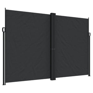 vidaXL Retractable Side Awning Black 220x1200 cm