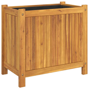 vidaXL Garden Planter with Liner 54x31x50 cm Solid Wood Acacia