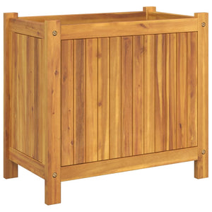 vidaXL Garden Planter with Liner 54x31x50 cm Solid Wood Acacia