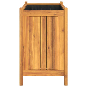 vidaXL Garden Planter with Liner 54x31x50 cm Solid Wood Acacia